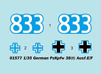 Trumpeter 01577 Modellbausatz German PzKpfw 38(t) Ausf.E/F