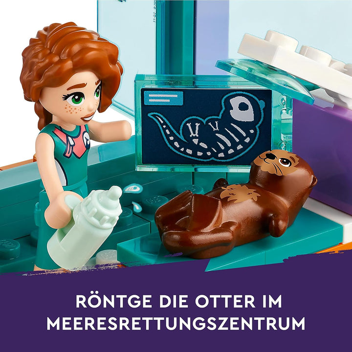 LEGO Friends Seerettungszentrum Tierarzt-Spielzeug für Kinder mit Otter-, Seepferdchen- und Schildkr