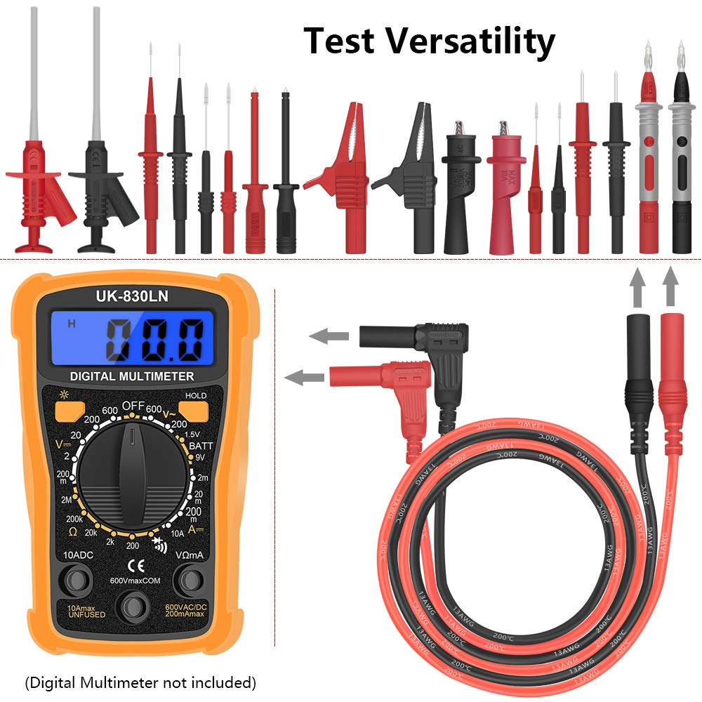Messleitungen, messleitungen für multimeter, Messleitungen Prüfkabel Set mit Prüfspitzen, Multimeter