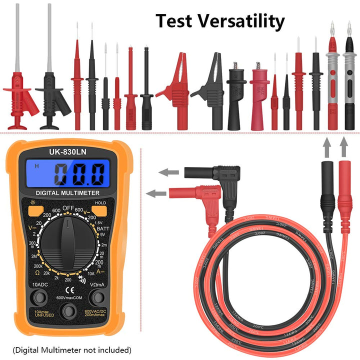 Messleitungen, messleitungen für multimeter, Messleitungen Prüfkabel Set mit Prüfspitzen, Multimeter