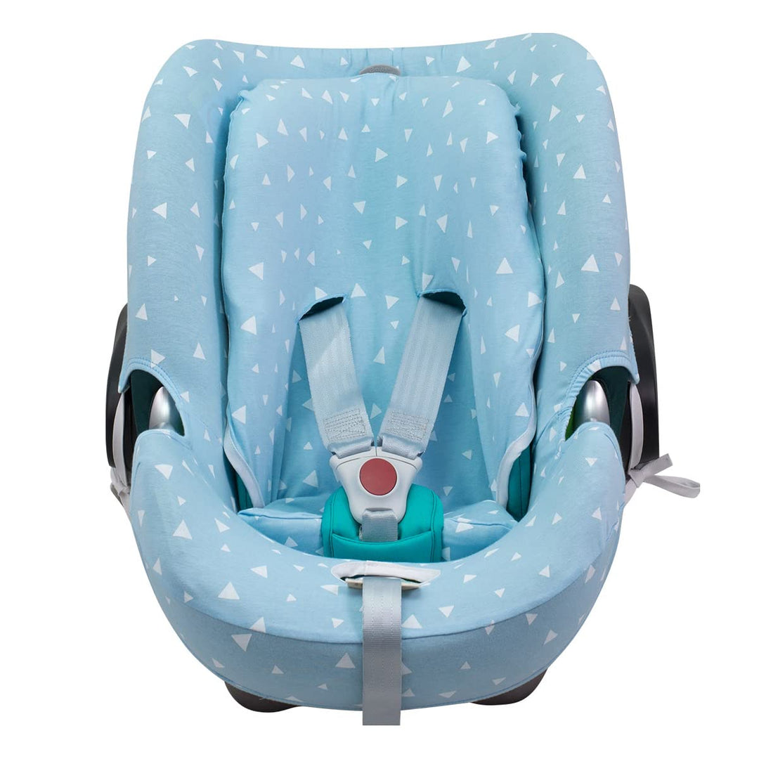 JYOKO Kids Bezug für Autositz kompatibel mit Cybex Aton Cloud- Q-M-2-4-5, aus Baumwolle (Aton Q, Blu
