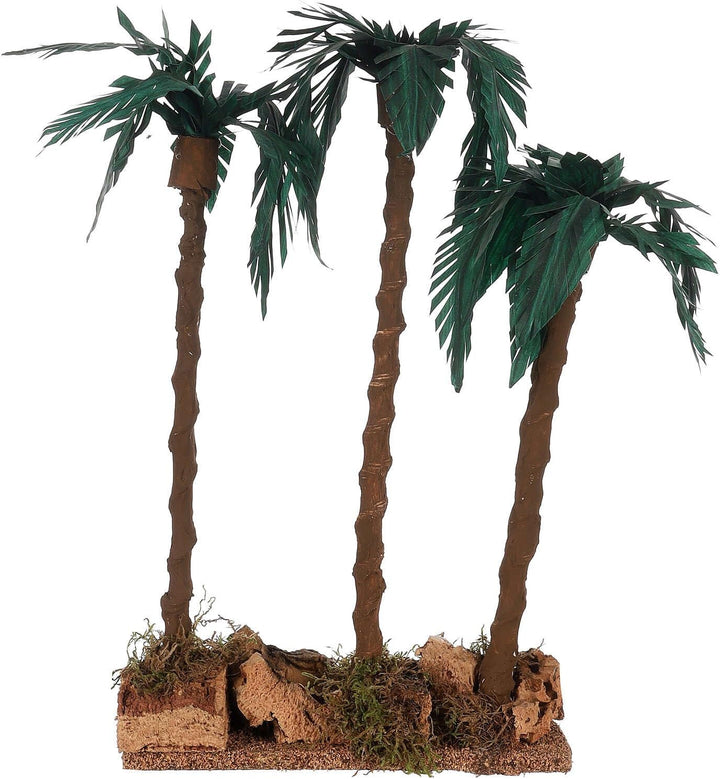 Dreifach-Palme 35x20x15 cm Krippe, 12-15 cm