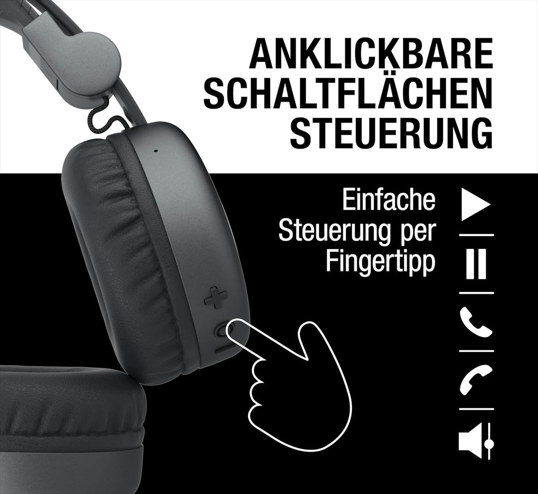 Fresh 'n Rebel Code Core, Bluetooth-Kopfhörer on-Ear, kabellos, 30 Stunden Spielzeit, mit Mikrofon u