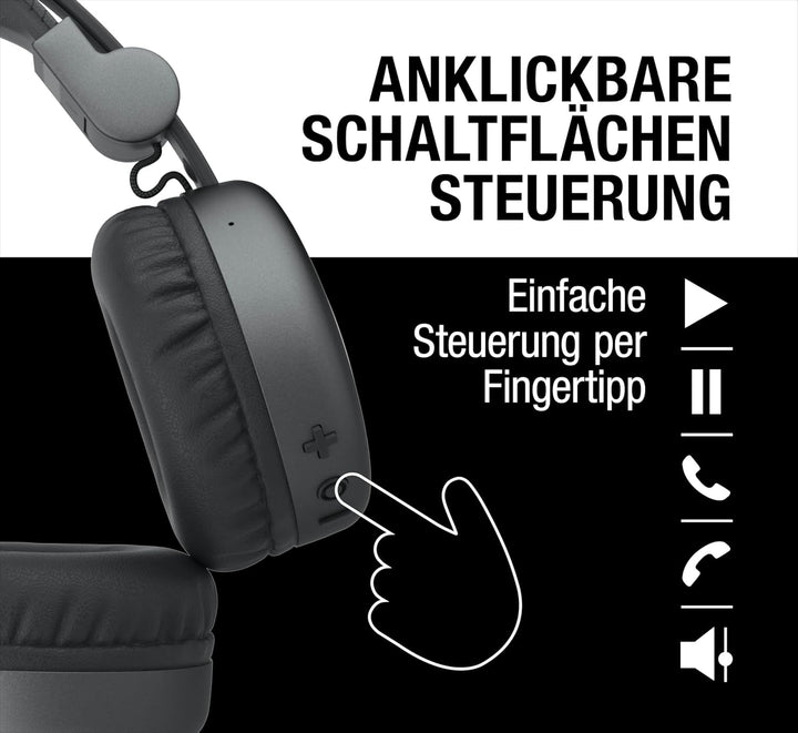 Fresh 'n Rebel Code Core, Bluetooth-Kopfhörer on-Ear, kabellos, 30 Stunden Spielzeit, mit Mikrofon u