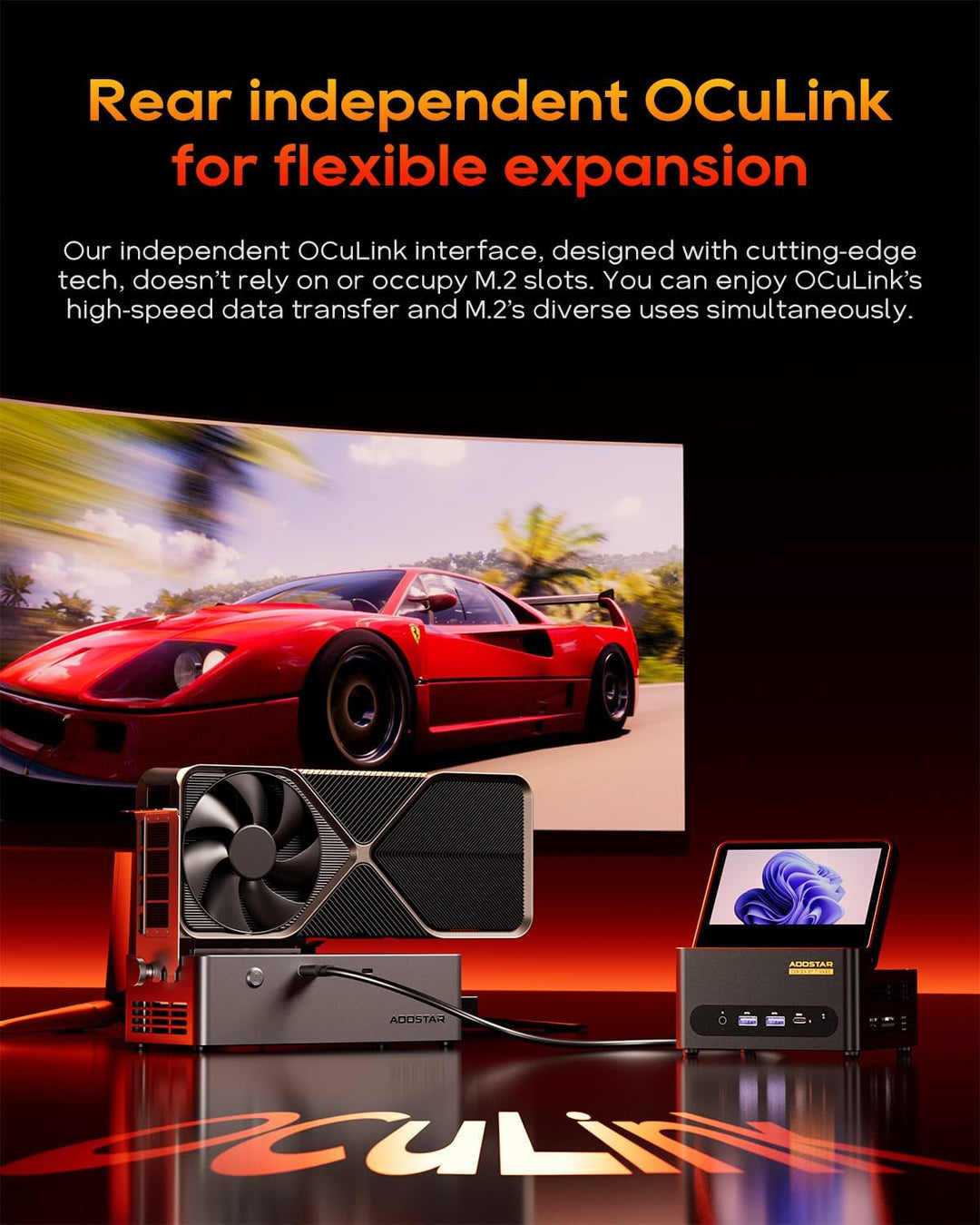 AOOSTAR G-FLIP Mini PC R7 PRO 8845HS(5.1GHz,AI Prozessor),Mini Desktop Computer 32GB DDR5 RAM 1TB M.