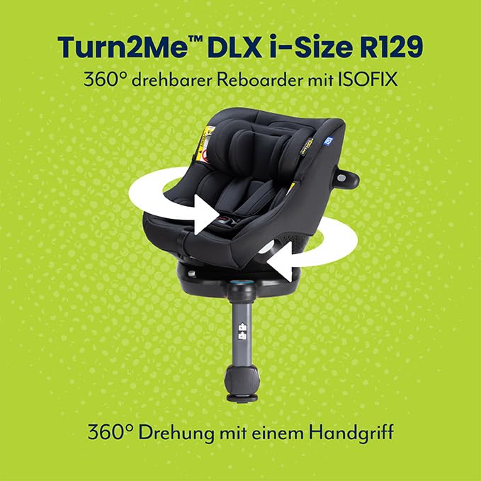 Graco Turn2Me™ DLX i-Size R129, 360° drehbarer Reboarder mit ISOFIX, Autositz bis ca. 4 Jahre (40-10