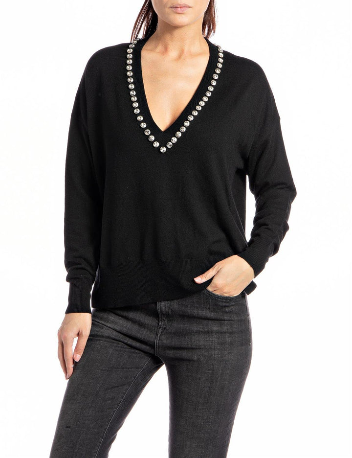 Replay Damen Pullover S 098 Black, S 098 Black