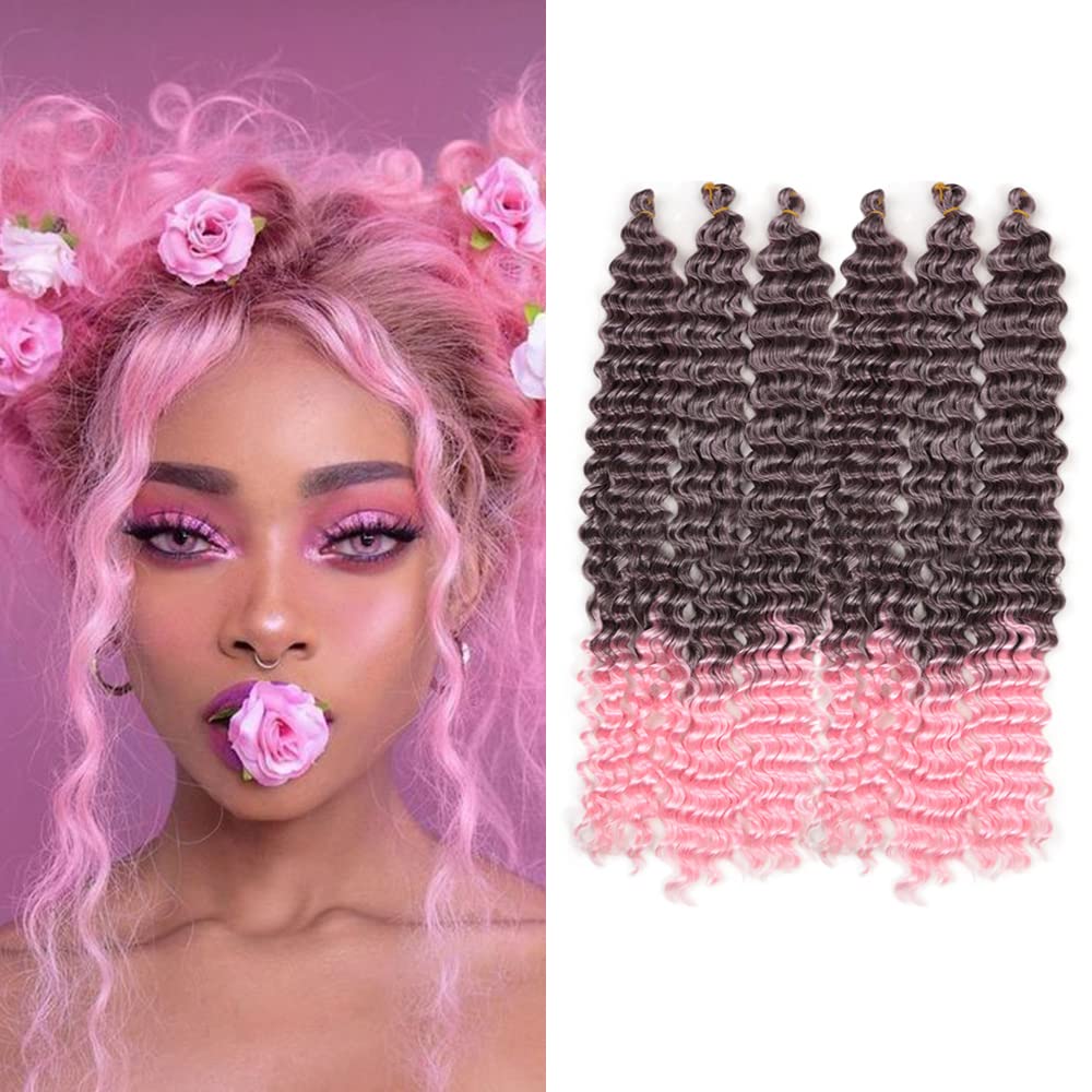 Deep Twist Häkelhaar 22 Zoll 6 Packungen Deep Wave Hair Bundles Synthetisches Flechthaar Deep Ripple