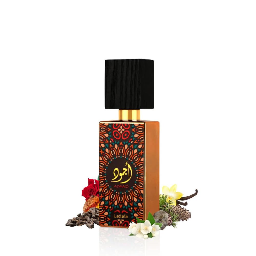 AJWAD Lattafa - EAU DE PARFUM, Natural spray-Vaporisateur, 60ML 60 ml (1er Pack), 60 ml (1er Pack)