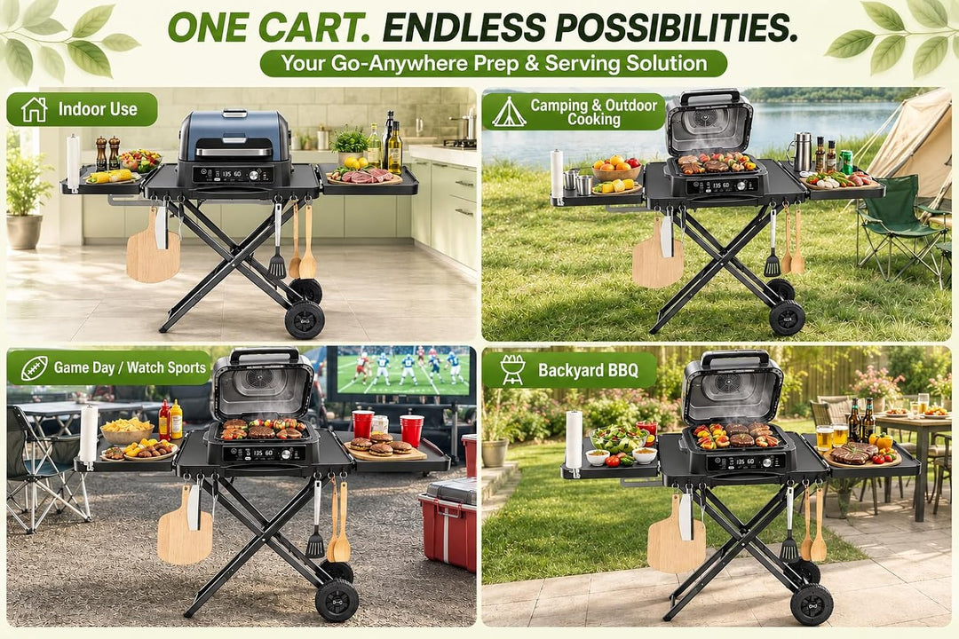 Grillständer für Ninja Woodfire OG701 OG850 OG951, Pizza Ofen Ständer für Onni 12, Grillwagen für Bl