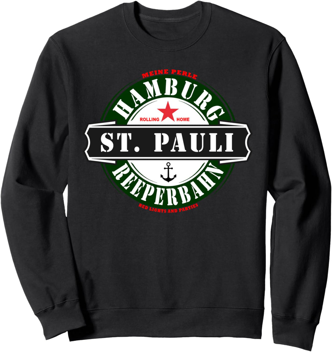 Hamburg St. Pauli Reeperbahn Red light Party Kiez Geschenk Sweatshirt