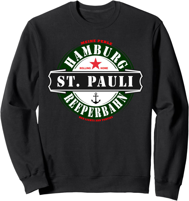 Hamburg St. Pauli Reeperbahn Red light Party Kiez Geschenk Sweatshirt