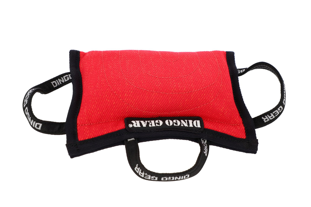Dingo Gear Beisskissen Keilform Medium Weich aus Baumwolle-Nylon Rot IPO IGP K9 Training Ausbildung