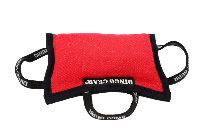 Dingo Gear Beisskissen Keilform Medium Weich aus Baumwolle-Nylon Rot IPO IGP K9 Training Ausbildung