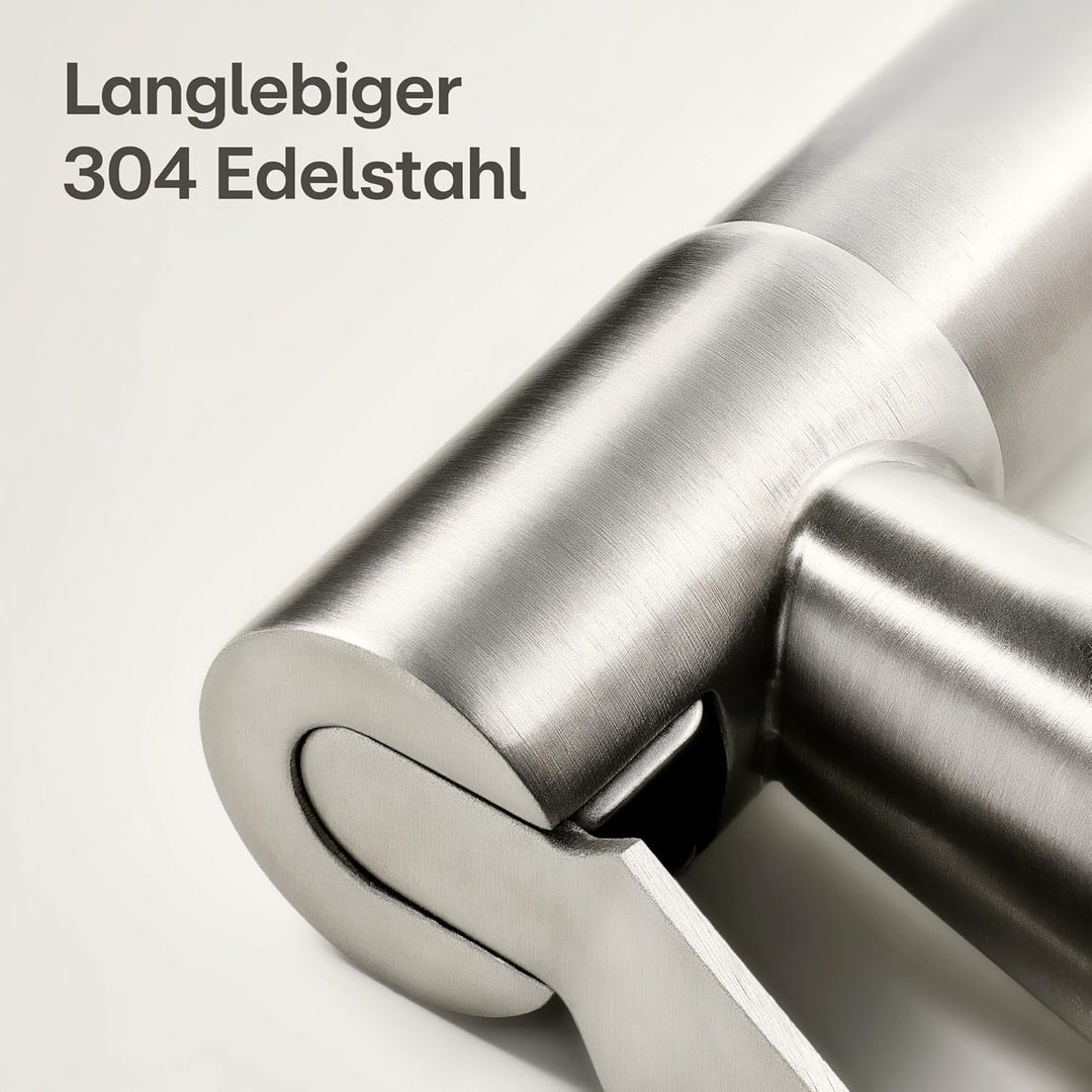 Praknu Bidet Set mit Handbrause, Schlauch & Halter Edelstahl Rostfrei - Inkl. 2 Dichtungen - 𝗘𝗶𝗻𝗳𝗮𝗰𝗵