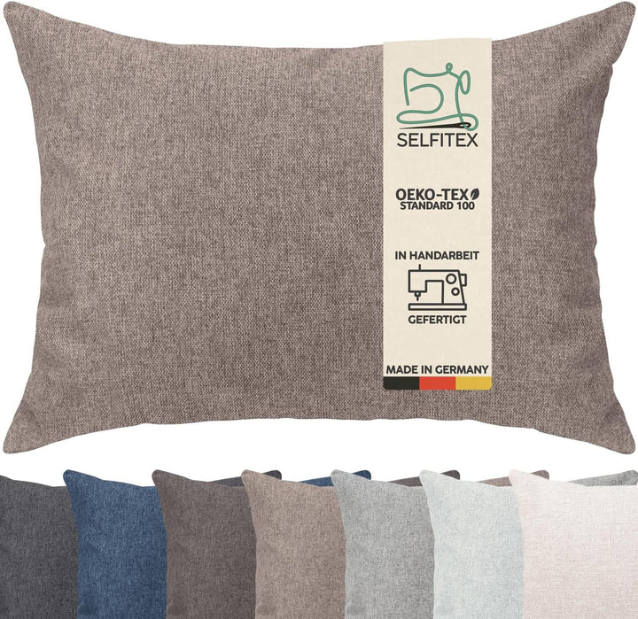 Selfitex Modisches Couchkissen XXL 60x80 cm, Sofakissen mit Füllung und Bezug, kuschelweiches Leseki