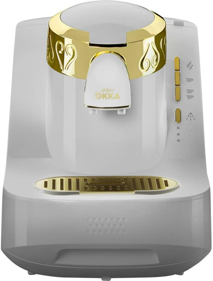 Arzum OKKA OK008-B TURKISH COFFEE MACHINE, fully automatic coffee machine, 2 cups of coffee, White,