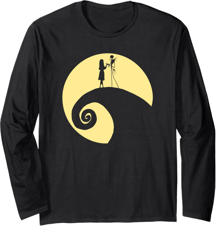 The Nightmare Before Christmas Jack Sally White Circle Langarmshirt