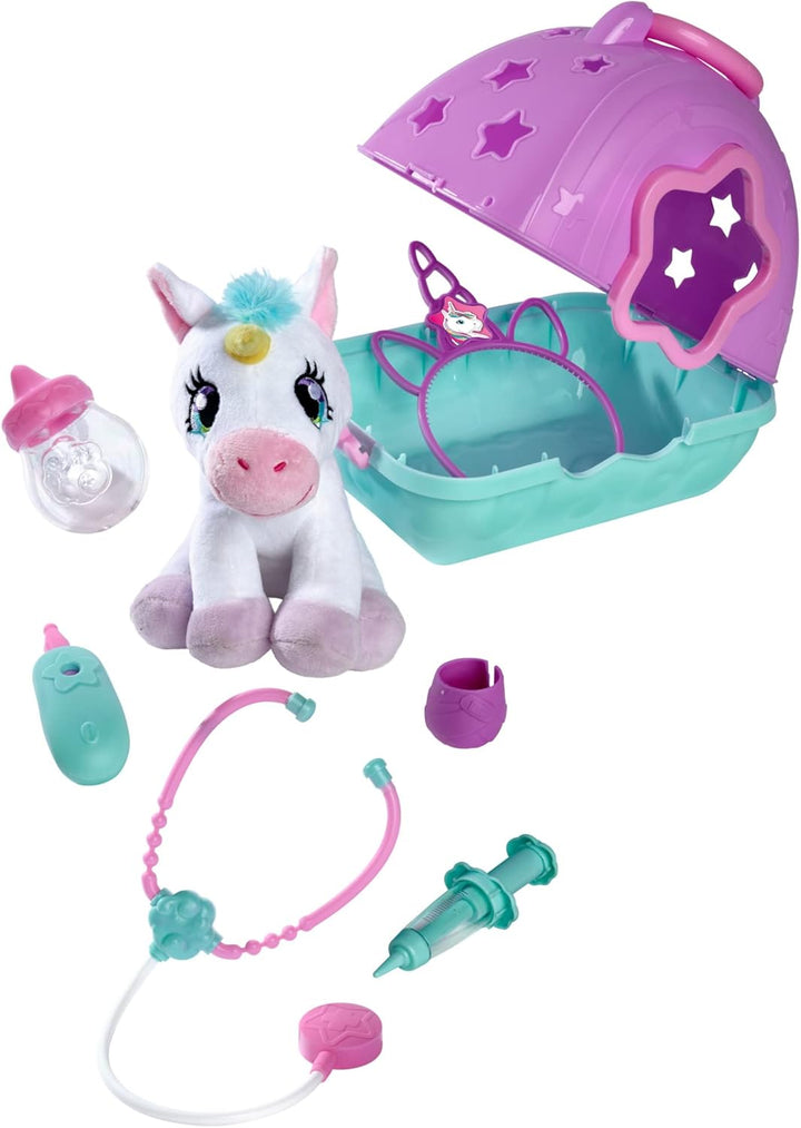 Simba 105542140 - Doktorkoffer mit Plüsch Einhorn, 20cm, Koffer 23x20cm zum Aufklappen, ab 3 Jahre