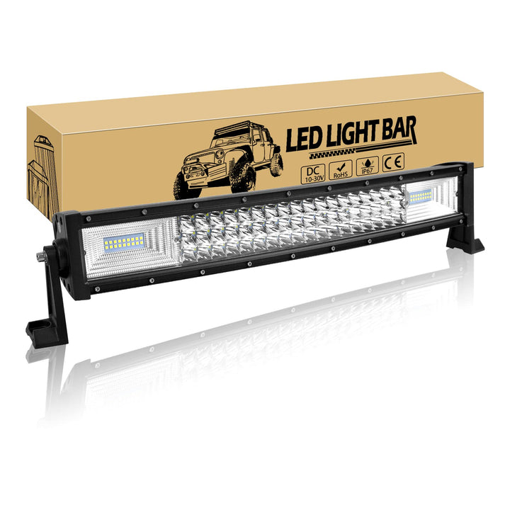 Willpower LED Arbeitsscheinwerfer Bar 22 Zoll 270W Zusatzscheinwerfer 12V Triple Reihe Gebogen IP67