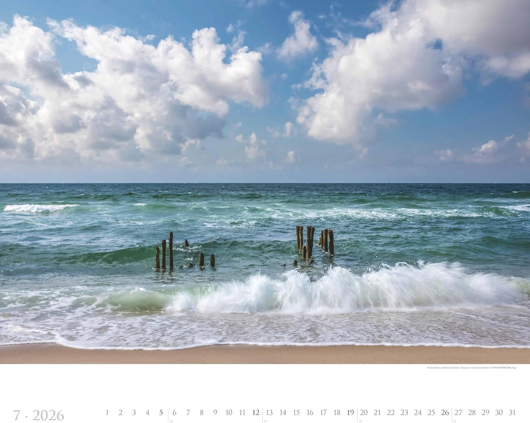 Alpha Edition - Sylt 2026 – XXL Bildkalender 60×50 cm, Panorama-Wandkalender im Querformat, Landscha