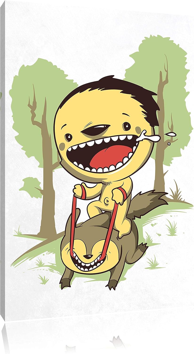 Pixxprint Ride Bild auf Leinwand, XXL riesige Bilder fertig gerahmt mit Keilrahmen, Kunstdruck auf W