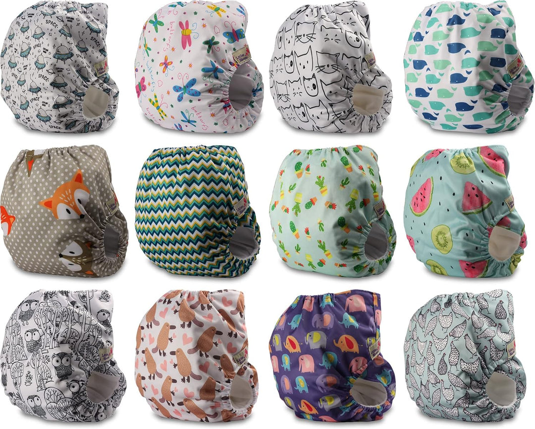 Littles and Bloomz FLP2-1203 Windel, wiederverwendbar, Standard-Popper, 12 Windeln 1203 12 Stück (1e