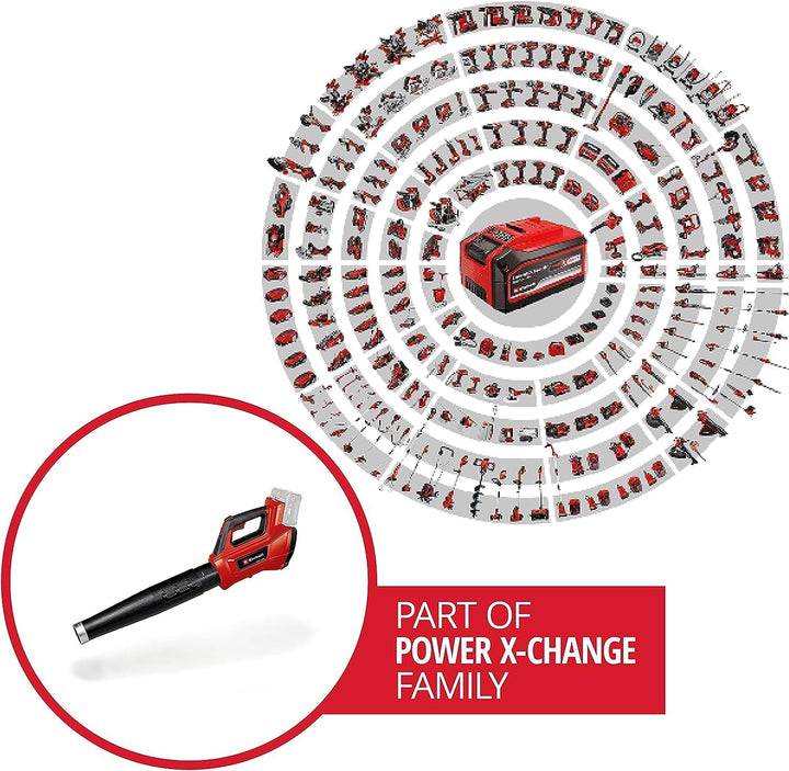 Einhell Akku-Laubbläser GE-LB 36/210 Li E-Solo Power X-Change (Lithium-Ionen, 816m³/h Blasleistung,