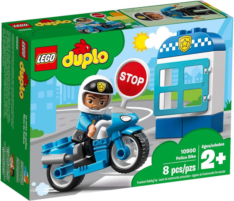 LEGO 10900 DUPLO Polizeimotorrad, Polizei Spielzeug ab 2 Jahre mit Motorrad und Polizistenfigur, Bau