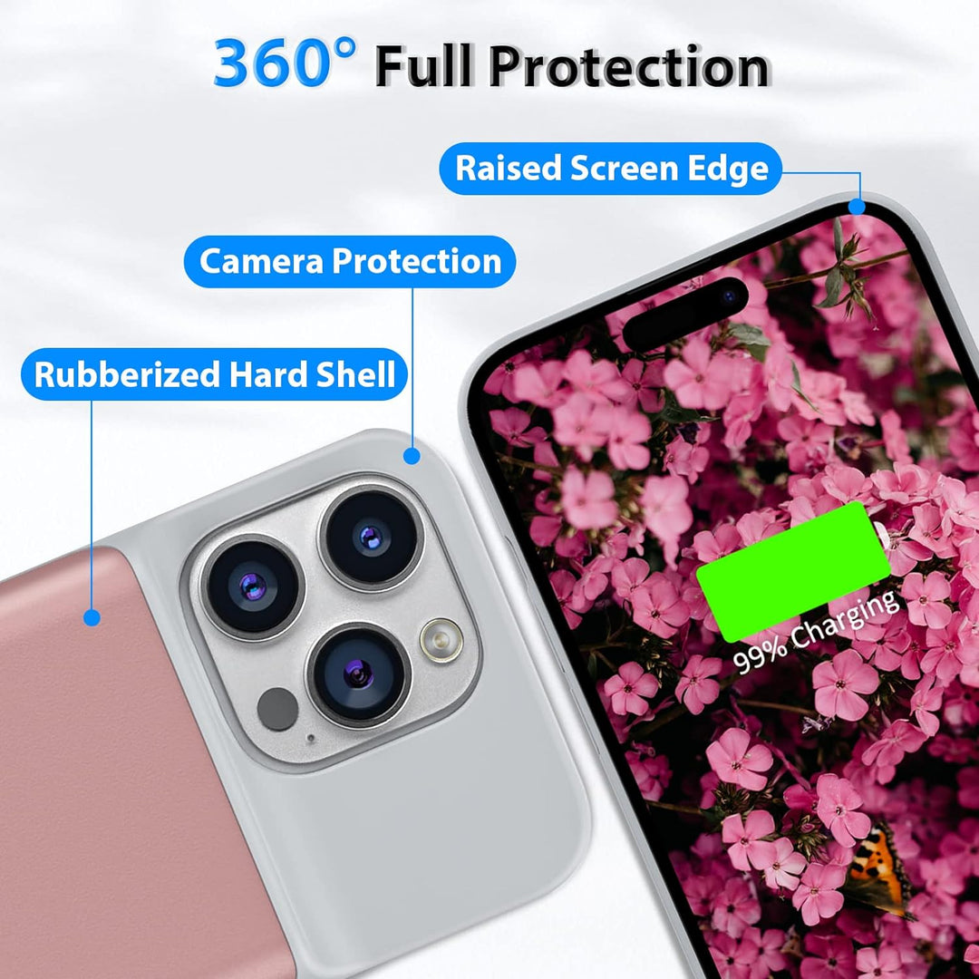 HUOBAO Batteriehülle für iPhone 14 Pro, [6000mAh] Ladekoffer für iPhone, schützende tragbare Ladetas