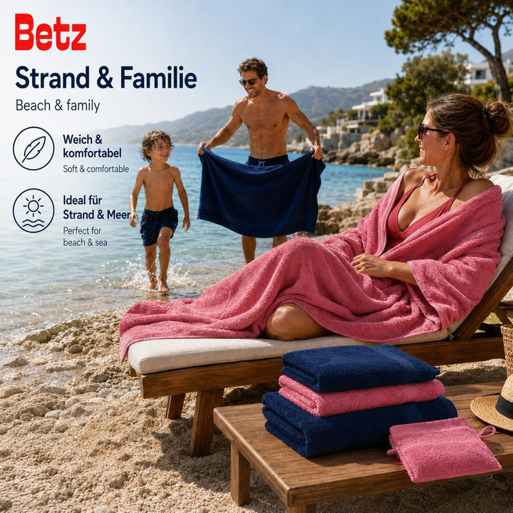 Betz 10-TLG. Handtuch-Set Premium 100% Baumwolle 2 Duschtücher 4 Handtücher 2 Gästetücher 2 Waschhan