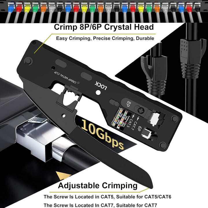 MAYLINEE Crimpstecker CAT5 CAT6 Netzwerk Werkzeug Set Crimpdraht Reparatur Kabel tester Kit für Patc