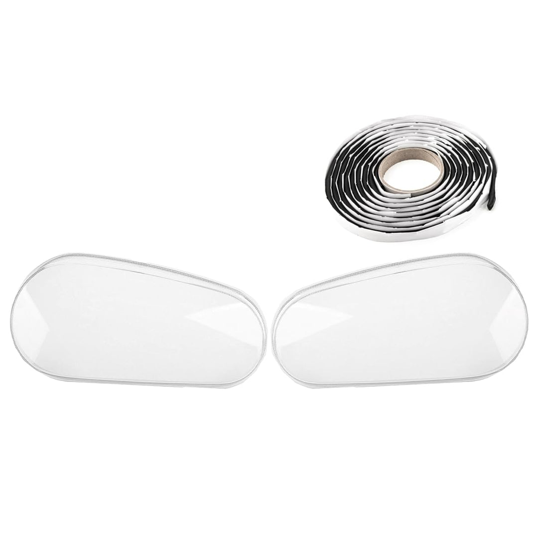 LST 2x Scheinwerferglas Streuscheibe Frontlicht Abdeckung links rechts Set kompatibel mit VW Golf 4