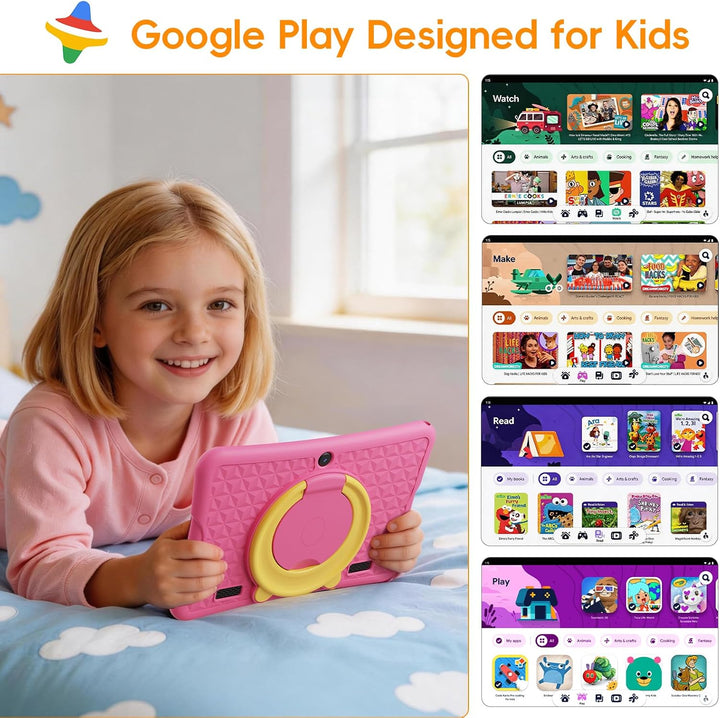 DigiLand 10,1-Zoll-Kinder-Tablet, Android 15-Tablets mit Schutzhülle, RAM 6GB + ROM 32GB, 1280 * 800