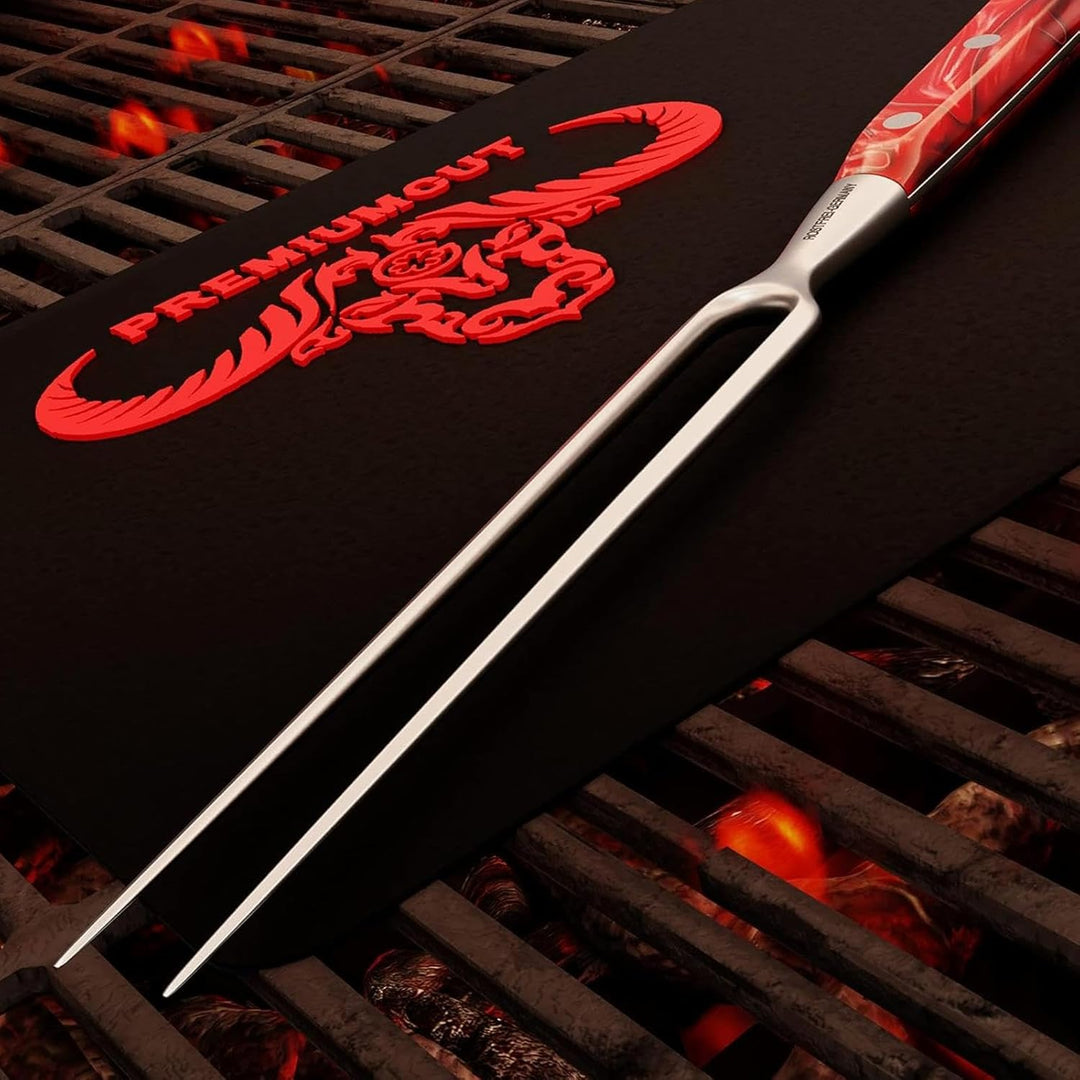 Giesser seit 1776 - Made in Germany - Tranchiergabel 21 cm Red Diamond, PremiumCut Fork No 1, Fleisc