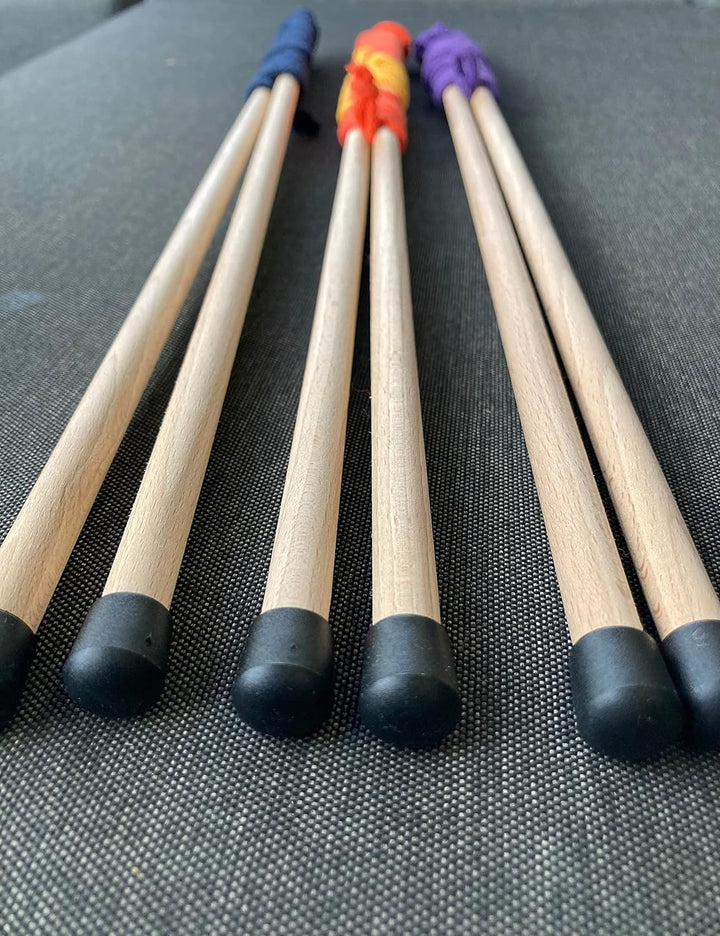 3 Paar Stäbe "klassisch" (50cm Holz) Riesenseifenblasen + Pulver 10L Seifenblasenflüssigkeit Set Kin
