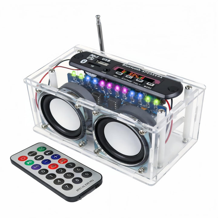 DIY Elektronik Lautsprecher Löten Bausatz,Löt Bausatz Lautsprecherkit Bluetooth mit FM,DIY Elektroni
