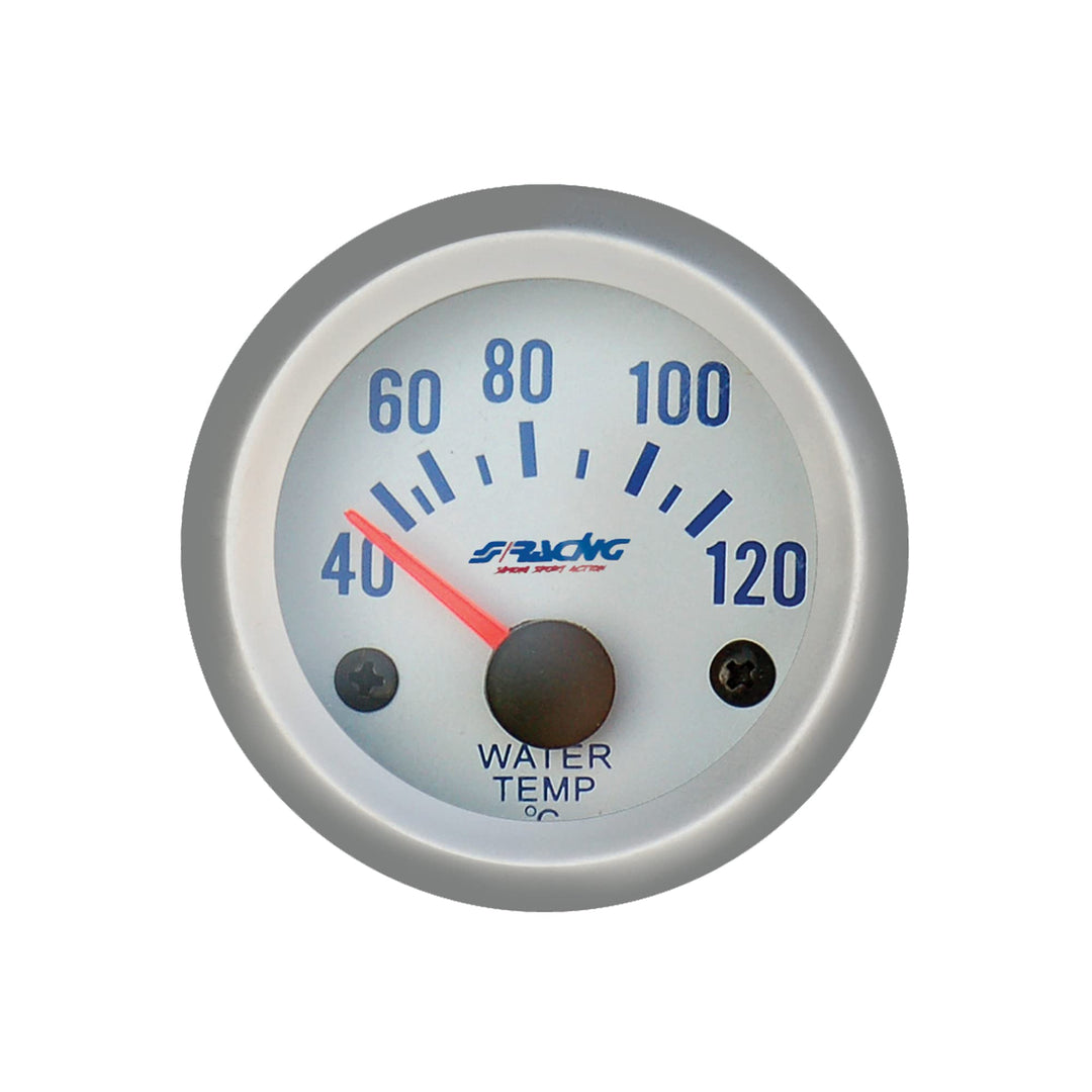 Simoni Racing WT/SB Elektrische Wassertemperaturanzeige Sensoren Silber Hintergrund Face and Rim, Re