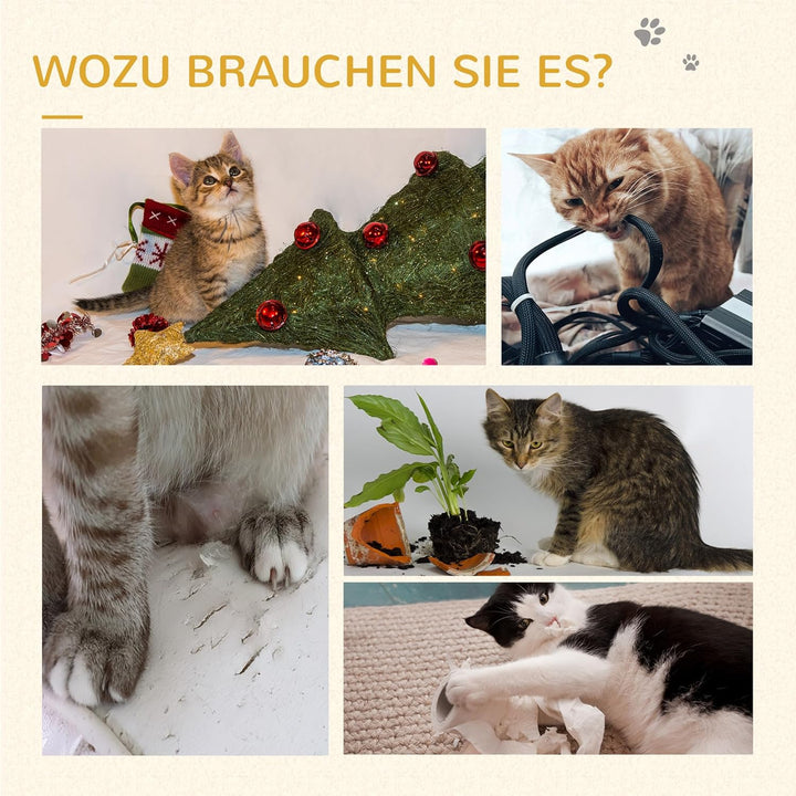 PawHut Kratzbaum 49 cm Kleiner Katzenturm mit Spielball, Sisalstämme, Plattform, Katzenkratzbaum, Kl