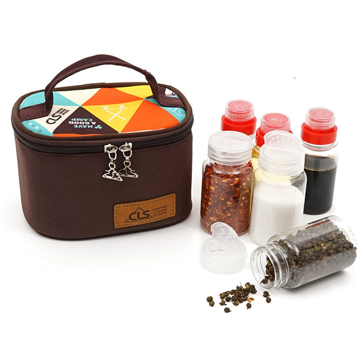 MKNZOME Outdoor Seasoning Gewürzbehälter Portable kleiner Salzstreuer BBQ Gewürzflasche Set Transpar