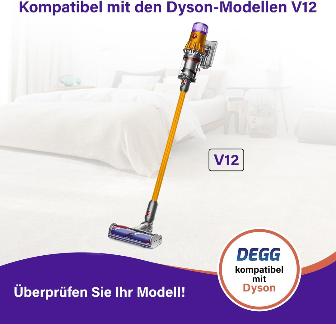 DEGG® Staubsaugerrohr, Kompatibel mit Dyson V12, Gold, 34 mm | Verlängerungsrohr, Saugrohr, Staubsau
