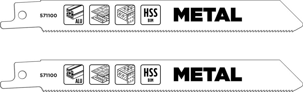 kwb Bimetall-Säbelsägeblatt für Metall, 152mm (geeignet für Aluminium, Blech, Bauholz, stabiles Bime