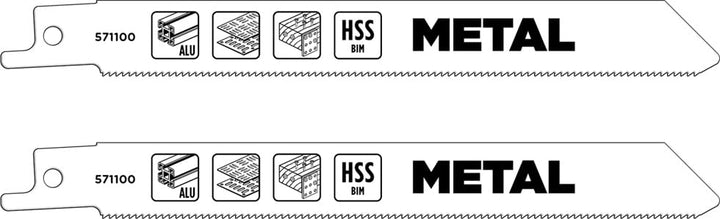 kwb Bimetall-Säbelsägeblatt für Metall, 152mm (geeignet für Aluminium, Blech, Bauholz, stabiles Bime
