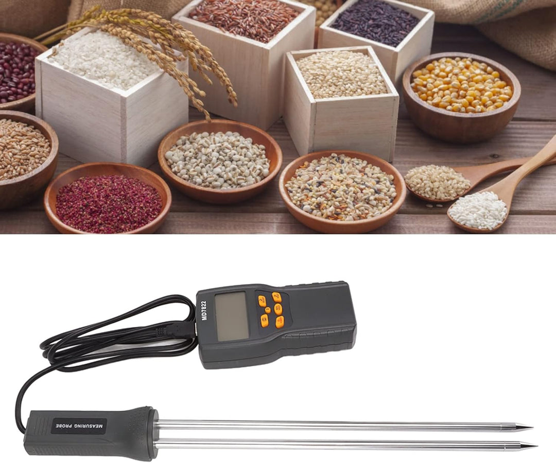 Okuyonic Feuchtigkeitsmesser, klares LCD-Display, fehlerfreier Feuchtigkeitsmesser für Lebensmittel,