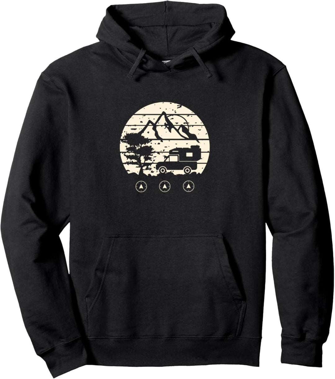 Pickup Wohnkabine Vintage Reisemobil Camping Pullover Hoodie