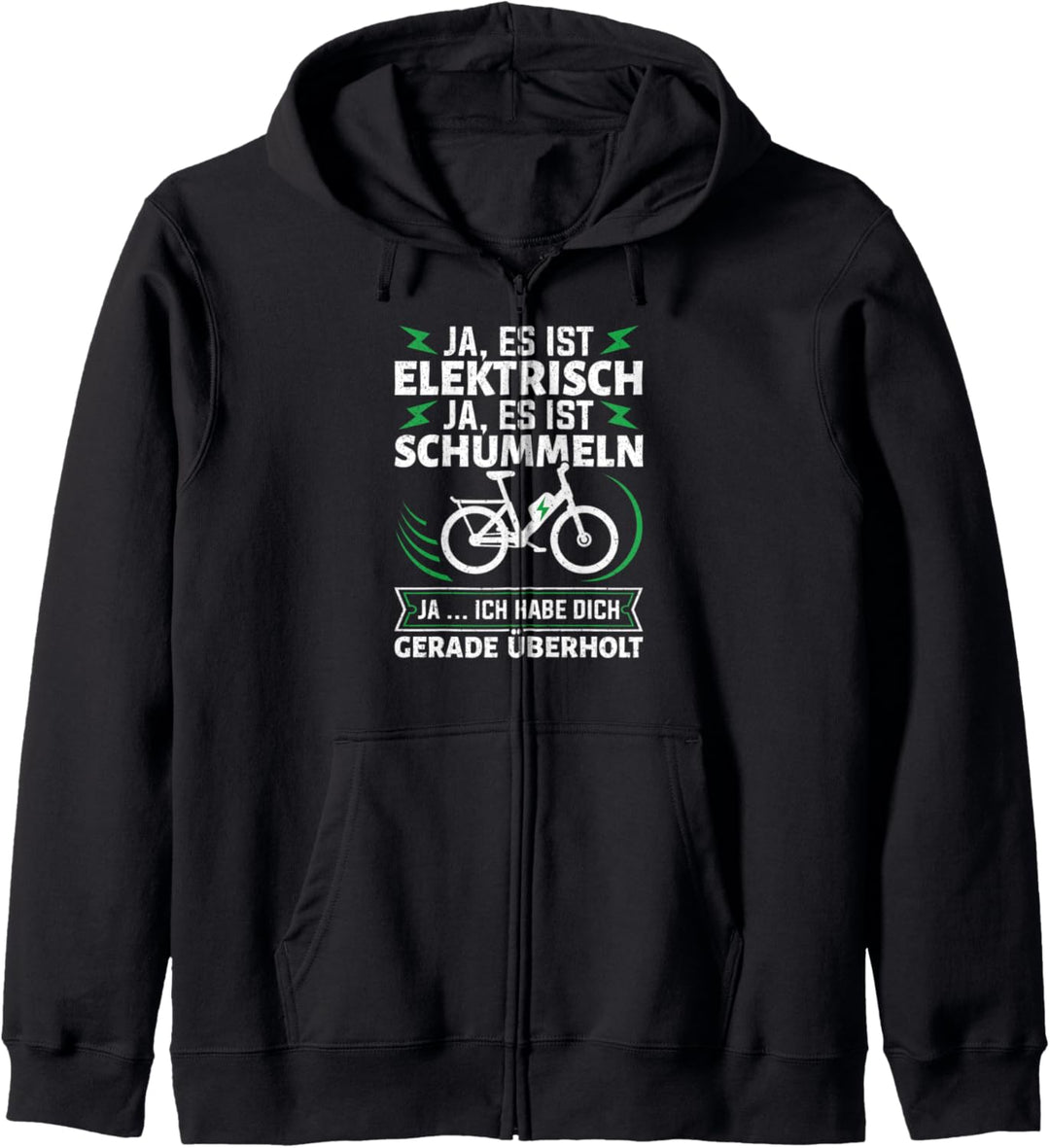 Ja es ist elektrisch Downhill Spruch Radfahrerin Kapuzenjacke