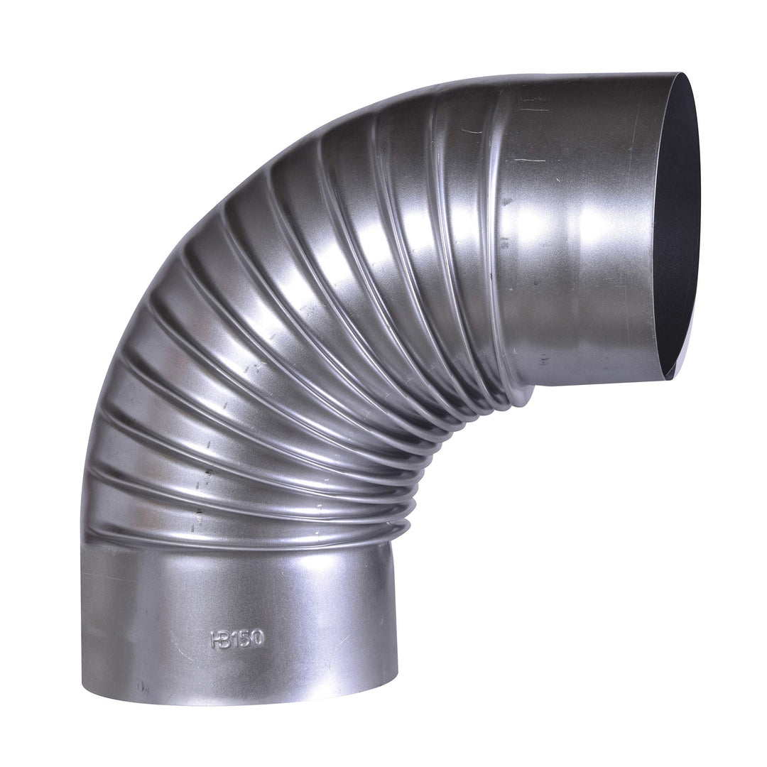 FIREFIX A150/B FAL Bogen 90°, starr, ø 150 mm - Ofenrohre aus Stahlblech, 0,6 mm stark, konisch eins