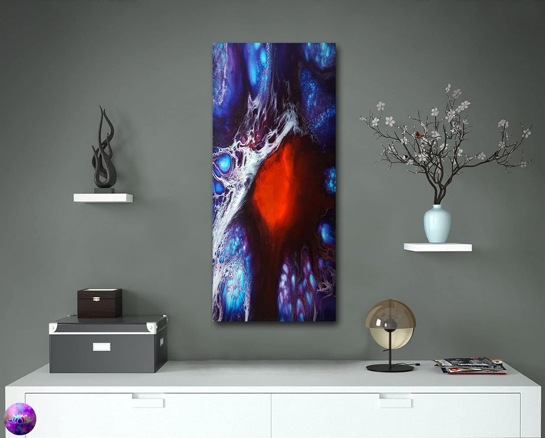 Bild auf Metall - Moderne Kunst abstrakt - Kunstdruck auf leuchtend glänzenden Aluminium im Edelstah
