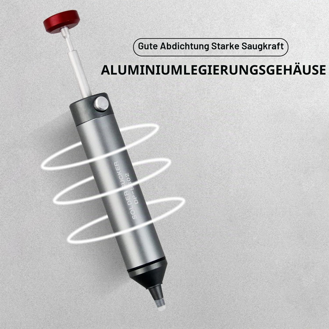 FrogBro Entlötpumpe mit Hoch Temperaturbeständige Silikondüse, Hochwertiger Gehäuse aus Aluminium, L