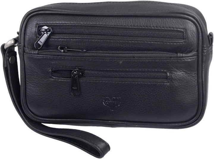UMTI Leder Handgelenktasche für Männer aus Rindleder (126B) Herrentasche echtes Leder Tasche Bag Neu